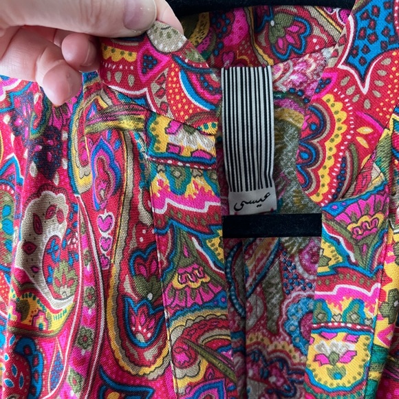 Sleeveless Silk Wool Paisley Dress, size 4 NWOT - Picture 9 of 10